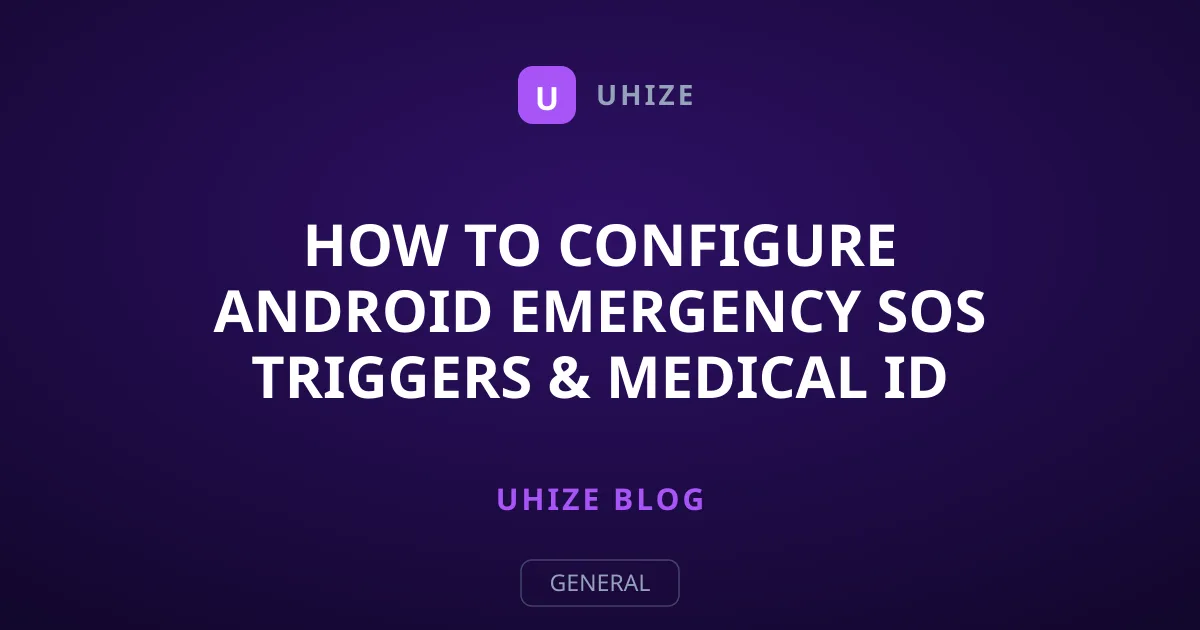 How to Configure Android Emergency SOS Triggers & Medical ID